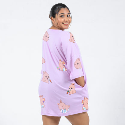 Bunny Bliss Premium Oversized Relax Tee