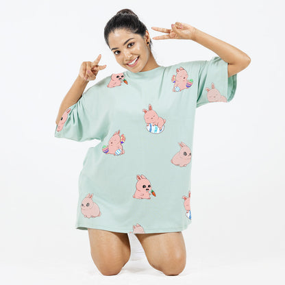 Bunny Bliss Premium Oversized Relax Tee