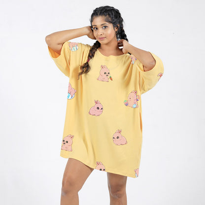 Bunny Bliss Premium Oversized Relax Tee