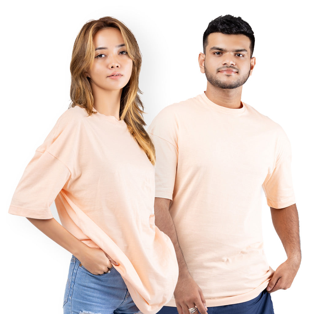 Oversized Unisex T-Shirt - Pastel Peach
