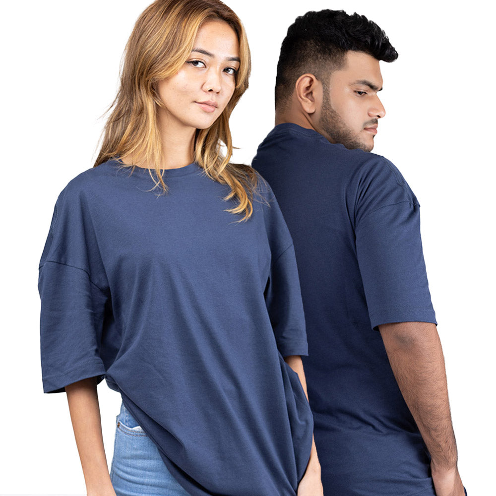 Oversized Unisex T-Shirt - Navy Blue