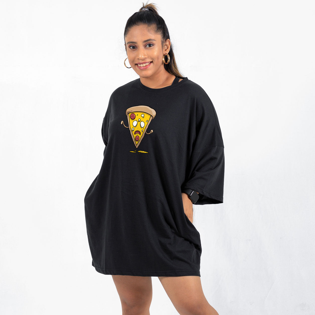 Scary Pizza Oversized Relax Tee